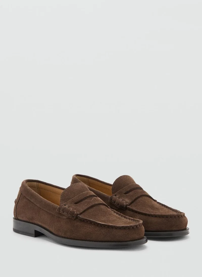 مانجو مان Split leather moccasin
